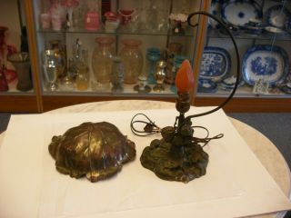 Antique Vtg Art Nouveau - Arts & Crafts - Signed Pairpoint Metal Lamp 8