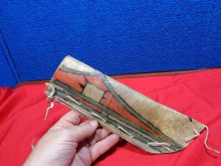 Early Primitive Native American Paint Decorated Knife Sheath