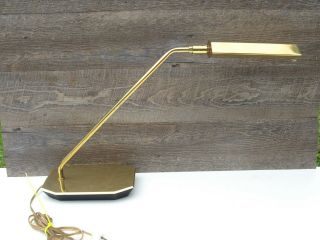 Vintage Mid Century Modern Brass Kock & Lowy Goose Neck Desk Lamp