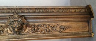 Huge heavy antique french furniture top 19th century Henri II style lion head 4