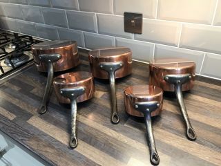 Copper Saucepan Set (french)