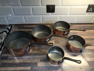 Copper Saucepan Set (French) 2