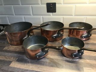 Copper Saucepan Set (French) 5
