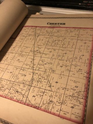 VTG 1873 WARNER HIGGINS BEERS ILLINOIS STATE ATLAS MAP BOOK LARGE 1800s US 7