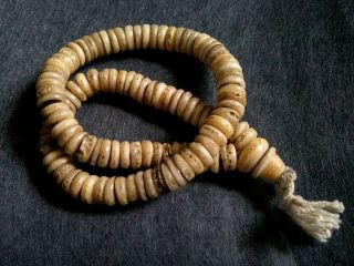 Rare Antique,  Tibetan,  Real Human Kapala Mala Prayer Beads (1) 4