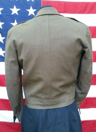 WWII era Custom Tailored US Army officer Ike jacket Size 38R 2