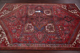Vintage 5x8 Geometric Heriz Serapi Persian Area Rug Hand - Knotted Oriental Wool 11
