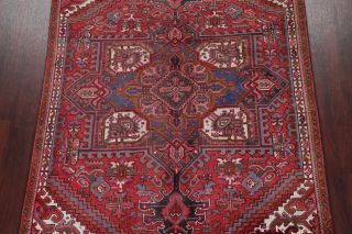 Vintage 5x8 Geometric Heriz Serapi Persian Area Rug Hand - Knotted Oriental Wool 4