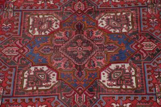 Vintage 5x8 Geometric Heriz Serapi Persian Area Rug Hand - Knotted Oriental Wool 5