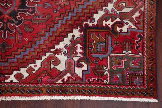 Vintage 5x8 Geometric Heriz Serapi Persian Area Rug Hand - Knotted Oriental Wool 7