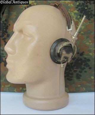 Wwii German Wehrmacht Radio Headphones