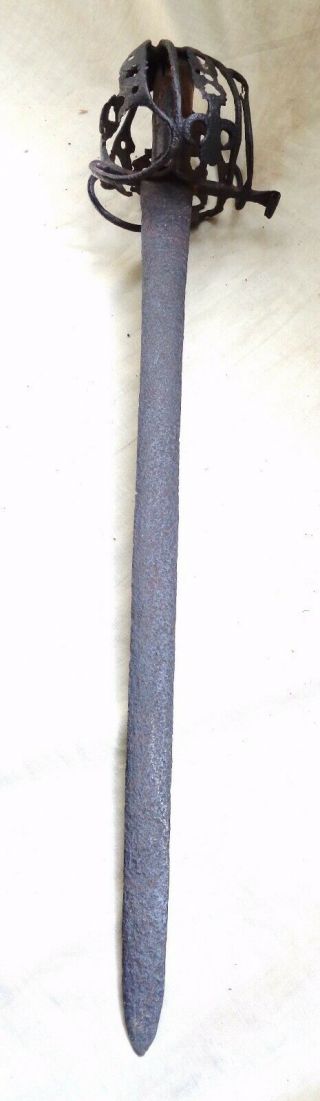 Unique Ca 1700 - 1745 Scottish Basket Hilt Jacobite Rebellion Highland Clan Sword