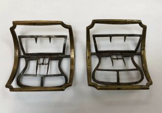 Wonderful 18th Century Silver And Brass Shoe Buckles 3