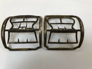 Wonderful 18th Century Silver And Brass Shoe Buckles 5