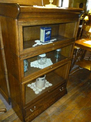 Antique Oak Bookcase Barrister Lawyers quarter sawn refinished Humphreys Widman 10