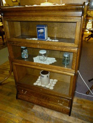Antique Oak Bookcase Barrister Lawyers quarter sawn refinished Humphreys Widman 9