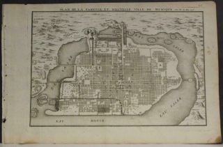 Mexico City Mexico 1715 Nicolas De Fer Scarce Antique Copper Engraved City Map