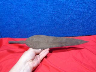 Large Primitive Hand Forged Iron Spear Point