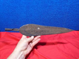 LARGE PRIMITIVE HAND FORGED IRON SPEAR POINT 2