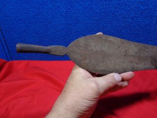 LARGE PRIMITIVE HAND FORGED IRON SPEAR POINT 7