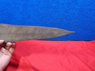 LARGE PRIMITIVE HAND FORGED IRON SPEAR POINT 8