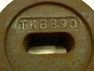 VINTAGE SCALE WEIGHT ROUND TKB890 CAST BALANCE ANTIQUE 3 1/2 LBS 2