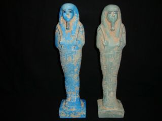 Rare Antique Ancient Egyptian Egypt Statue Large Inscribed Ushabti 600 - 300 B.  C