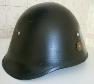 Danish Civil Defence Helmet With Insignia Liner And Chin Strap Wwii