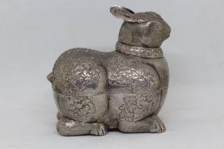 VERY Early Silver ? Rabbit Oriental Asian Indian Tibetan Unmarked 11
