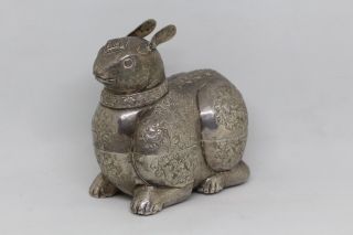 VERY Early Silver ? Rabbit Oriental Asian Indian Tibetan Unmarked 2