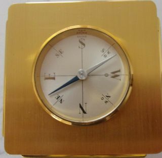 IMHOF CLOCK,  cube,  alarm,  compas,  brass,  barometer,  rotate,  wind up,  clock repair 2