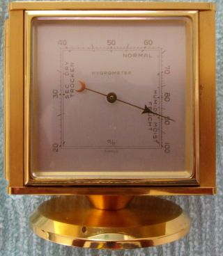 IMHOF CLOCK,  cube,  alarm,  compas,  brass,  barometer,  rotate,  wind up,  clock repair 3