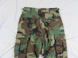 US Army Camouflage BDU Woodland Jacket W/ Pants Vtg 90s Camo Military W/ Patch 10