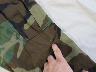 US Army Camouflage BDU Woodland Jacket W/ Pants Vtg 90s Camo Military W/ Patch 11