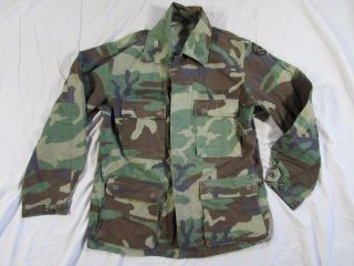 US Army Camouflage BDU Woodland Jacket W/ Pants Vtg 90s Camo Military W/ Patch 2