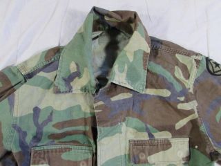 US Army Camouflage BDU Woodland Jacket W/ Pants Vtg 90s Camo Military W/ Patch 3