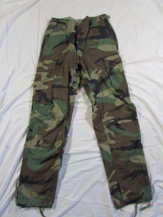 US Army Camouflage BDU Woodland Jacket W/ Pants Vtg 90s Camo Military W/ Patch 6