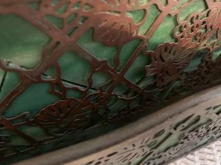 Antique Tiffany Studios Grapevine pattern Glass Bronze Letter Holder 4