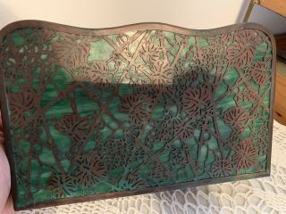 Antique Tiffany Studios Grapevine pattern Glass Bronze Letter Holder 5