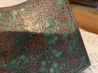 Antique Tiffany Studios Grapevine pattern Glass Bronze Letter Holder 7
