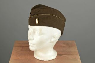 VTG Women ' s 40s WWII WAC Winter Garrison Cap 1st Lt.  2715 1940s WAAC WW2 Hat 2