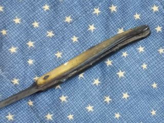 Revolutionary War era horn handle navaja.  18 - early 19th century knife. 7