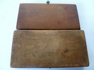 Antique vintage brass or copper balance scale w/ wood box.  RARE 9
