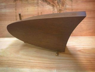 Boomerang Table Clock Mid Century Modern Mahogany 2