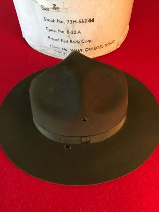 Ww2 Campaign Hat " 1940 ",  Size 7 Unissued