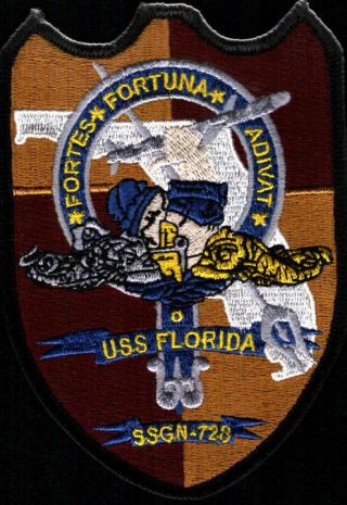 Embroidered Patch Uss Florida Ssgn - 728 Usn Nuclear - Powered Submarine_toma
