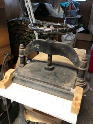 Antique Bradley & Hubbard Cast Iron Book Press