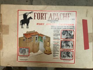 Very Rare Fort Apache Fighting Fort With Teepee By Marx 1875 Johnny West 1967