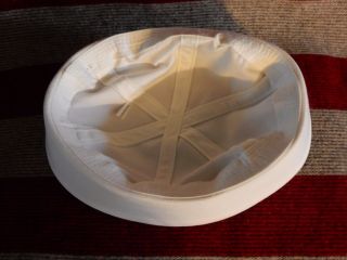 1980 ' s US Military Issue Navy Dixie Cup XL 7 3/4 White Sailor Hat 2