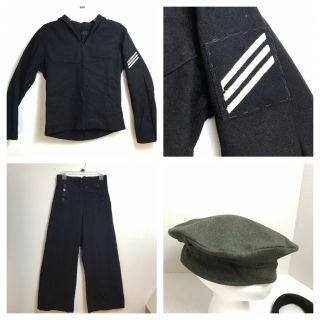 Vintage Post Ww 2 Wwii U.  S.  Navy Wool Crackerjack Uniform U.  S.  S.  Donner 50 
